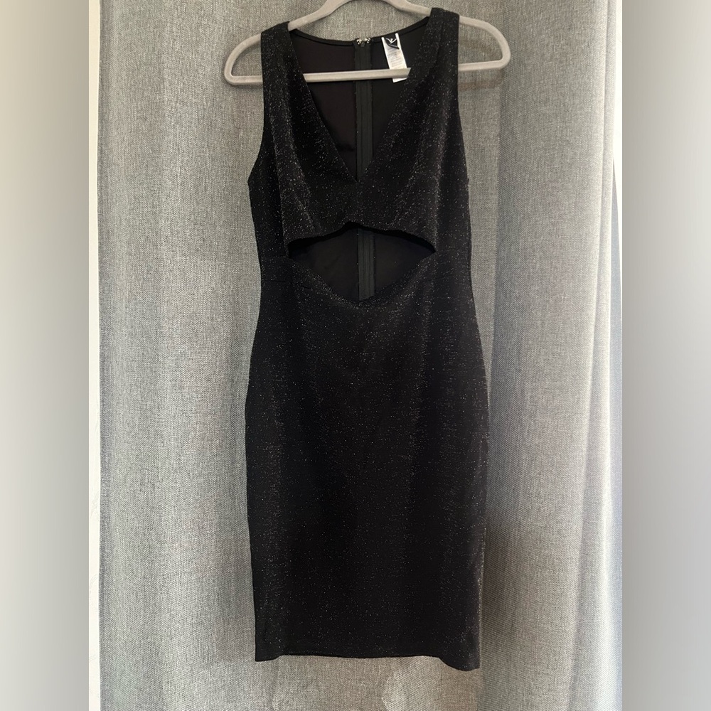 Black dress with silver sparkles